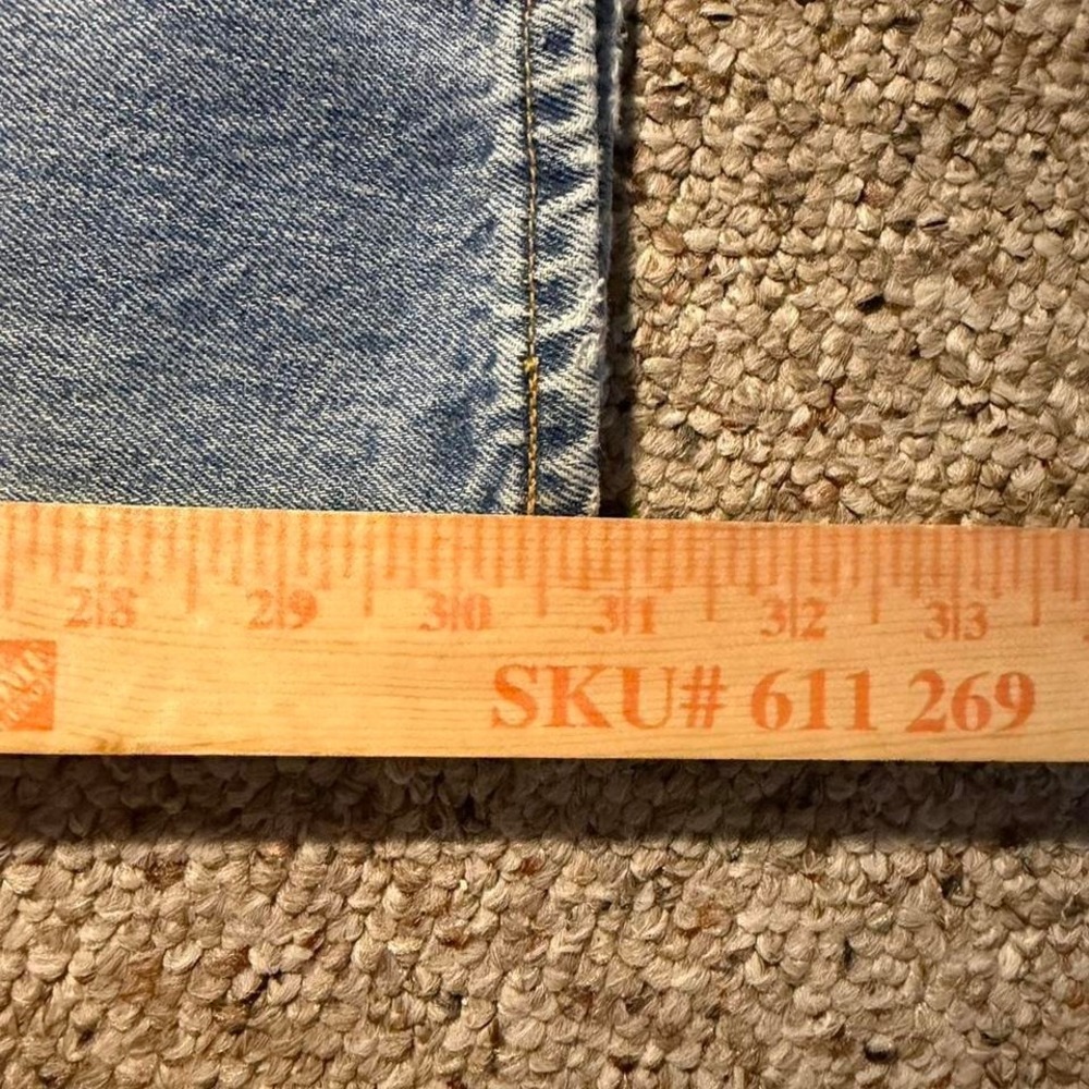 Vintage Y2K Levi's 505 light‎ wash straight leg jeans faded denim - Picture 6 of 8